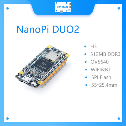 NanoPi DUO2 512M Allwinner H3 Cortex-A7, módulo WiFi Bluetooth, UbuntuCore, peso ligero, aplicaciones IoT ► Foto 1/6