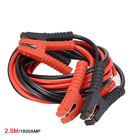 Jumper-Cables de batería de 2M, 500AMP, 1800AMP, Cable elevador de emergencia para terminales de coche y furgoneta, arrancador de batería de coche, clips ► Foto 1/6