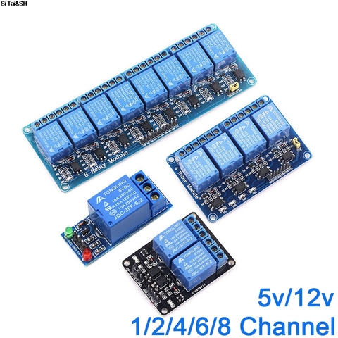 5v 12v 1 2 4 6 8 módulo de relé para arduino 1 2 4 6 8 módulo de canal de relé con optoacoplador de salida de relé en stock ► Foto 1/6