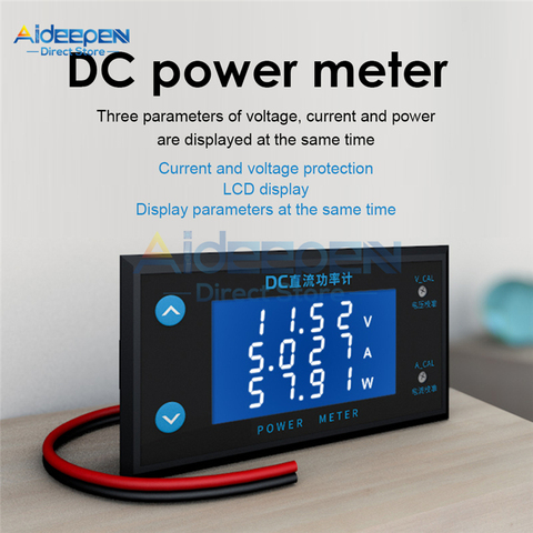 DC 0-200V 10A pantalla LCD de voltímetro de precisión amperímetro, Detector de potencia de tensión de alimentación de corriente del probador del metro ► Foto 1/6