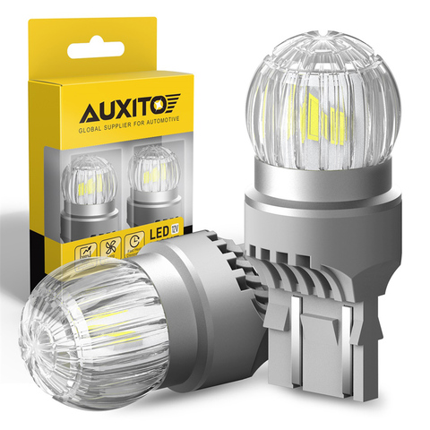 AUXITO 2 uds W21/5W bombilla LED blanco rojo 3030SMD T20 7443 7440 W21W lámpara LED para coche de freno DRL Luz de aparcamiento lámpara de 12V 12V ► Foto 1/6