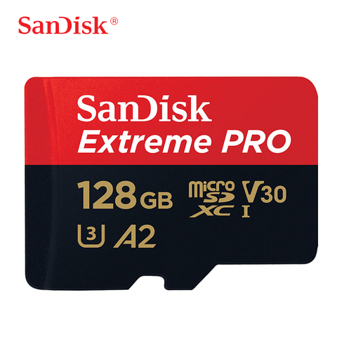 Tarjeta de memoria SanDisk Extreme PRO microSDXC UHS-I tarjeta 256GB 128GB 64GB velocidad 170 MB/S TF tarjeta U3 4K UHD con adaptador ► Foto 1/6