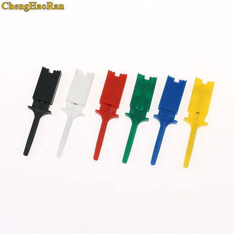 ChengHaoRan-Clips/ganchos de prueba para analizadores lógicos, Clip de prueba lógico, rojo, negro, amarillo, verde, azul y blanco, 1 Uds. ► Foto 1/6