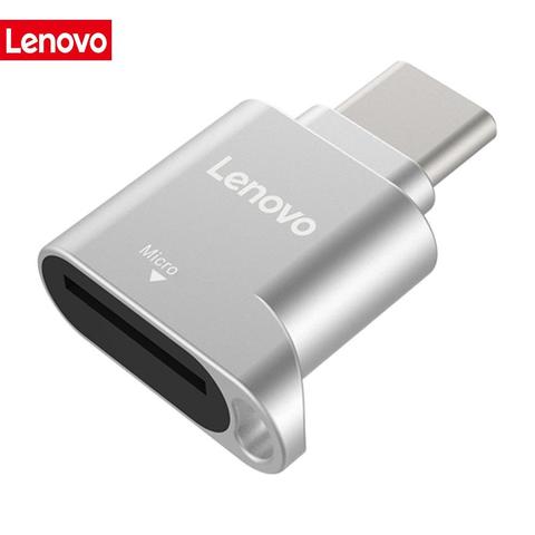 Lenovo-lector de tarjetas D201, USB tipo C, 480Mbps, 512GB, USB-C, TF, Micro SD, adaptador de tipo OTG-C, lector de tarjeta de memoria TF para ordenador portátil y teléfono ► Foto 1/6