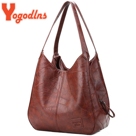 Yogodlns-Bolso de mano Vintage para mujer, bandolera de diseñador de lujo, con asa superior, de marca de moda ► Foto 1/6