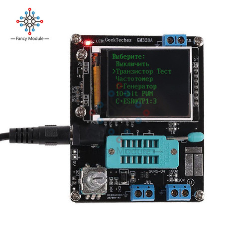 LCD GM328 Transistor probador diodo capacitancia ESR medidor de frecuencia de voltaje PWM generador de señal de onda cuadrada SMT medidor de soldadura ► Foto 1/6
