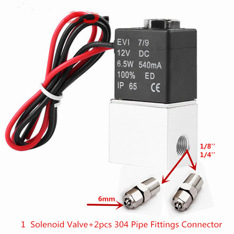 Válvula Solenoide de 2 vías normalmente cerrada para agua, aire, Gas, caliente, 12V, 24V, 110V, 220V ► Foto 1/6