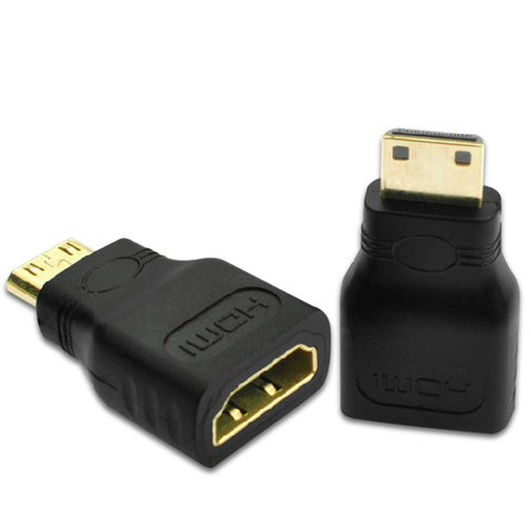 Mini adaptador HDMI compatible con HDMI, adaptador de extensión 3D chapado en oro 1,4, convertidor de 1080P para HDTV, tableta y cámara ► Foto 1/6