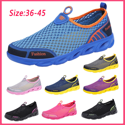 Zapatos transpirables de estilo informal para hombre y mujer, calzado ligero para verano, a la moda, para caminar, tallas 36-45 ► Foto 1/6