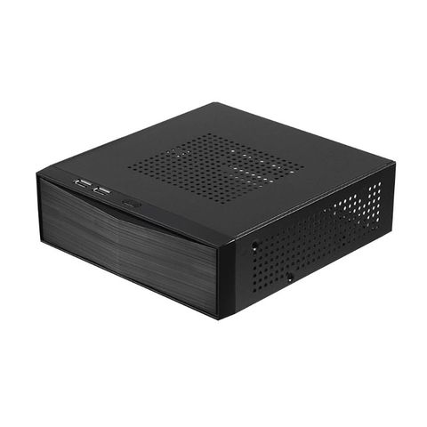 Mini ITX de oficina FH05, carcasa de ordenador de casa USB2.0 con orificio de radiador, fuente de alimentación HTPC, chasis de escritorio de Metal Horizontal ► Foto 1/6