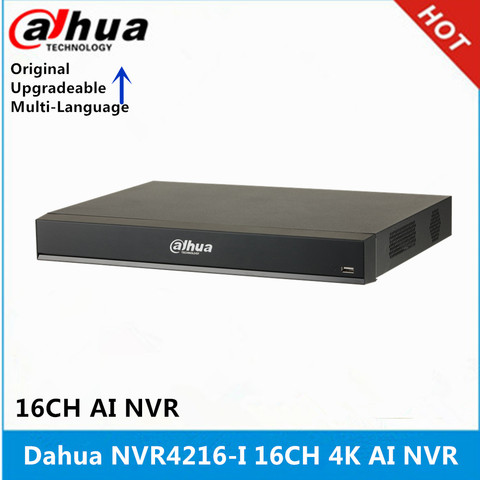 Dahua-Grabadora de vídeo de red WizSense NVR2208-I, 8 canales, NVR2216-I, 16 canales, sin puertos poe, resolución máxima de 12MP, 4K, AI, NVR ► Foto 1/2