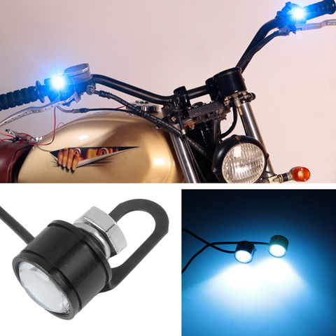 2 unids/par de la motocicleta 12v Led estroboscópico de motocicletas ojo de águila Flash de luz de advertencia de luz de freno luz de la lámpara del proyector de piezas de Moto nueva ► Foto 1/6