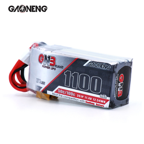 Gaoneng-Batería de Lipo con enchufe XT30 para Dron, 1100mAh, 11,4 V, HV, 60C, 3S, 4 ejes, UAV, RC, Quadcopter, partes de helicóptero, 2 uds. ► Foto 1/5