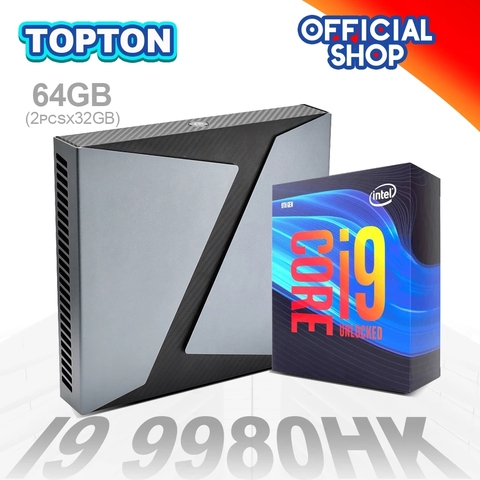 Tarjeta dedicada Juego Mini PC Intel Core i9 9980HK/i7 9750H/i5 9300H Nvidia GTX 1650 4GB juego de escritorio 2 * DDR4 64GB DP HDMI USB-C ► Foto 1/6