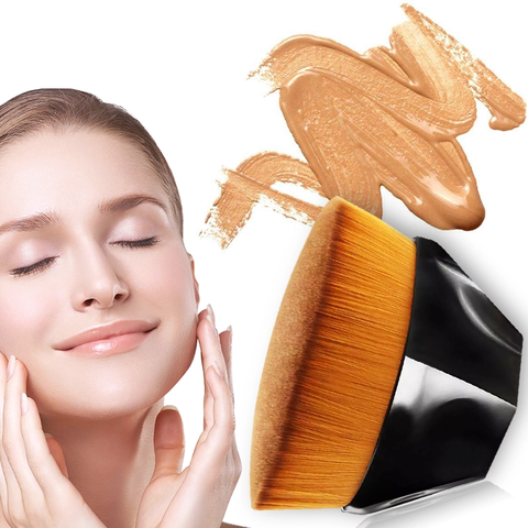 Brocha mágica portátil para base BB Cream, pinceles cosméticos maquillaje, brocha suelta en polvo, brocha plana, herramienta de maquillaje ► Foto 1/6