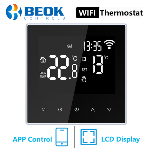 Beok-termostato Wifi para calefacción de suelo y agua, controlador de temperatura para Smart Life, funciona con Alexa y Google Home ► Foto 1/6
