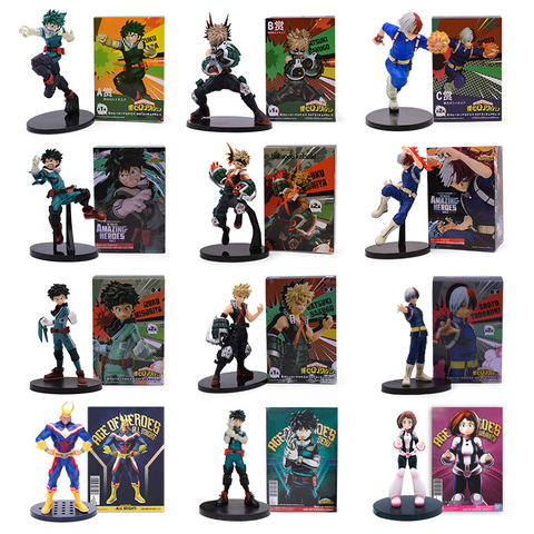 15-21cm 21cm de mi héroe Academia PVC figura DE ACCIÓN DE Midoriya Izuku todo podría Bakugou Katsuki OCHACO URARAKA Todoroki modelo Figurals juguete ► Foto 1/6