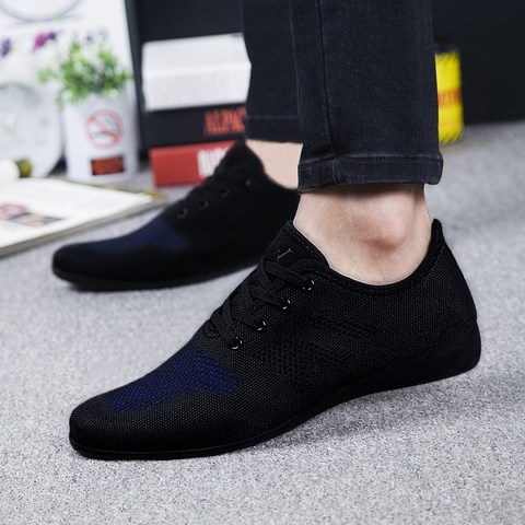 Zapatos de Hombre transpirables, zapatos informales, Zapatillas bajas con cordones, zapatos de malla para Hombre, zapatos planos cómodos para Hombre, Zapatillas para Hombre ► Foto 1/6