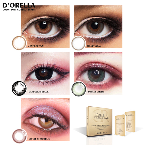 D Orella-lentes de contacto para ojos, lentillas cosméticas de colores para ojos, serie MONET, 1 par (2 uds) ► Foto 1/6