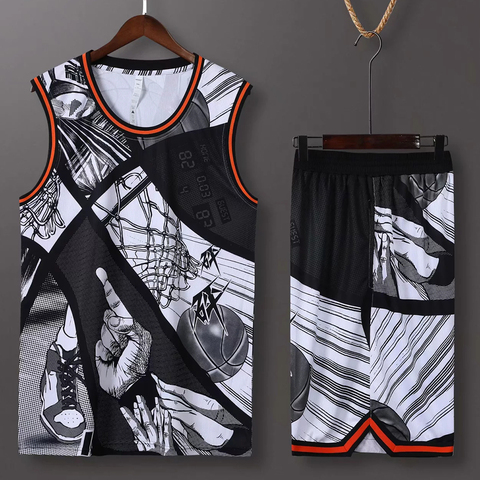 Conjunto de ropa de baloncesto transpirable para hombre y mujer, juego de camiseta deportiva sin mangas personalizable, pantalones cortos ► Foto 1/6