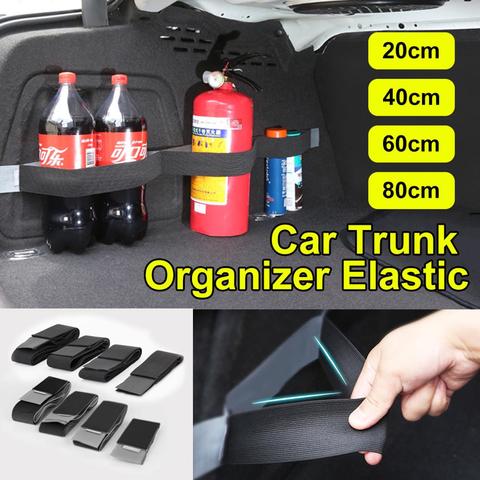 1 piezas organizador maletero del coche elástico organizador cinturón prácticas de almacenamiento fijos guardar orden cinta adhesiva cinturón de accesorios de coche ► Foto 1/6