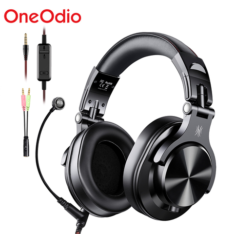 Oneodio-auriculares A71 profesionales para DJ cascos con micrófono, portátiles, con cable, con bloqueo para compartir música, para Monitor ► Foto 1/6