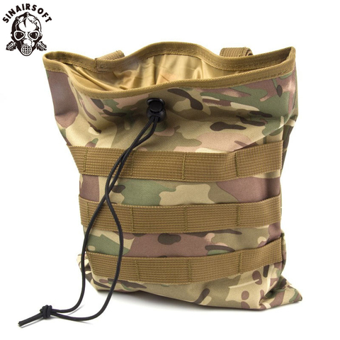 Molle ejército bolsa de gran capacidad militar táctico Airsoft Paintball caza plegable Mag recuperación basurero bolsa cinturón lazo bolsas ► Foto 1/6