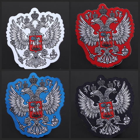 Emblema nacional ruso bordado de alta calidad, Parche de mochila, insignia de decoración de locomotora punk, pedrería para aplicación con plancha, ropa ► Foto 1/5