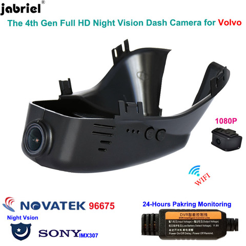 Full HD 1080P Wifi 24H cámara de visión nocturna del coche dvr cámara trasera para Volvo S60 S80 2012 2015 V40 V60 V70 XC60 XC40 XC70 XC90 S40 ► Foto 1/6