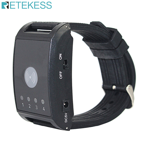 Retekess-reloj receptor inalámbrico de 4 canales, 433MHz, café, oficina, buscapersonas, sistema de llamada para restaurante, camarero, F4411A ► Foto 1/6