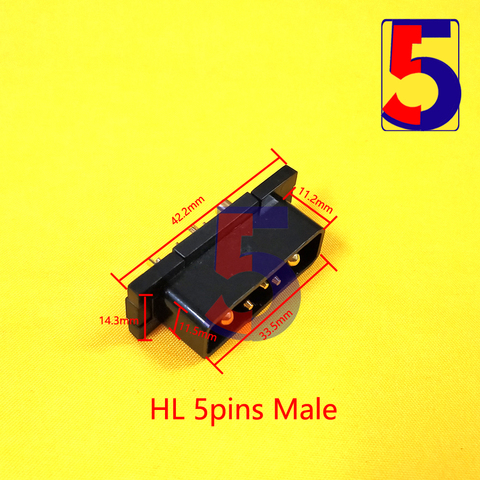 Hailong conector de 4 pines/5 pines macho/Hailong caso de bloqueo/Hailong portador/piezas Bicicleta electrónica para Hailong 1-2 o Hailong 1 caso de 3XLR macho ► Foto 1/6