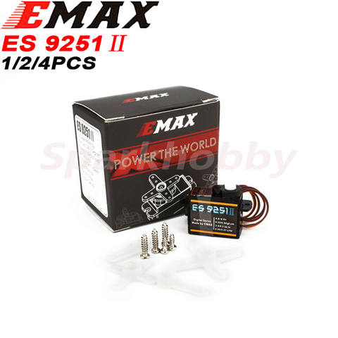 1/2/4 Uds EMAX ES9251II plásticos Digital Servo 3,6g Servo resistente al agua con engranajes para RC auto helicóptero barco avión Accesorios ► Foto 1/6