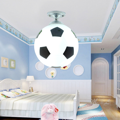 Luces de techo modernas para habitación de niños, lámparas colgantes de fútbol de cristal Art Deco para dormitorio, vestíbulo, cocina, accesorio, Lustre ► Foto 1/6