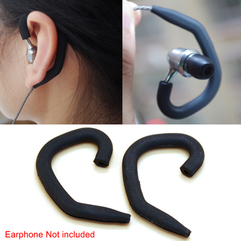 1 par de respetuoso del medio ambiente de gancho para la oreja auriculares de silicona suave deportes percha con bucle Universal titular auricular titular auriculares soporte ► Foto 1/6