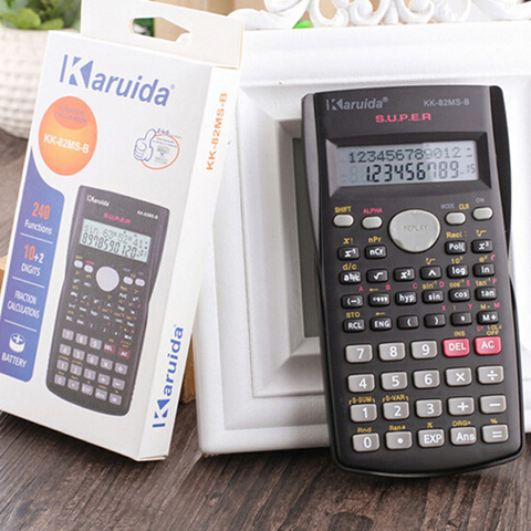 Calculadora de mano multifunción 2-expositor con líneas Digital LCD calculadora científica para oficina escuela papelería ► Foto 1/3