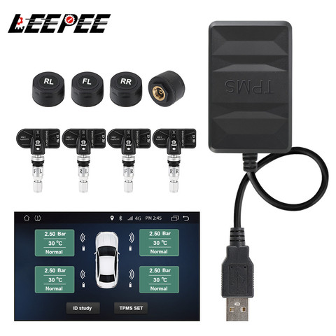 Receptor TPMS inalámbrico para reproductor Android, sistema de monitoreo de presión de neumáticos de coche, Kit de diagnóstico de neumáticos automático, sensores externos de Interior ► Foto 1/6