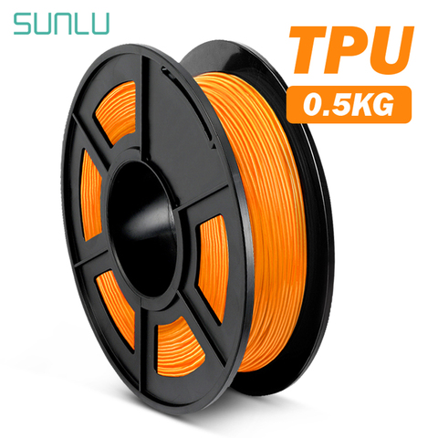 SUNLU-filamento Flexible de TPU, Material no tóxico para impresora 3D, consumible de TPU Flexible de 0,5mm de alta dureza, 1,75 KG por rollo ► Foto 1/6