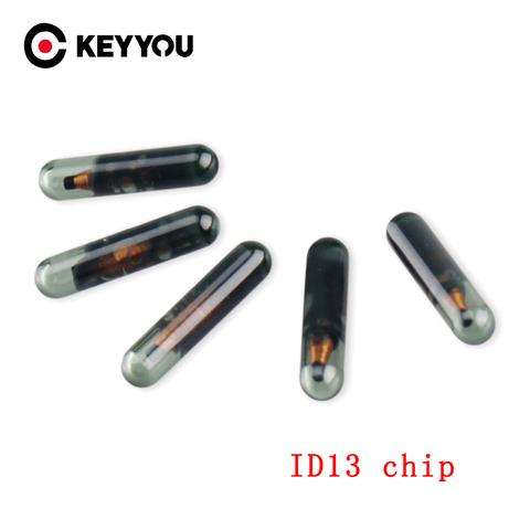 KEYYOU-Chip transpondedor de llave de coche ID13, inmovilizador de cristal para Audi, Fiat, Lancia Honda, Saab, VW (Nuevo/EN BLANCO/sin codificar) ► Foto 1/5