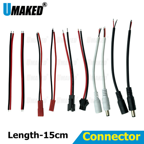 10 pares de Cable de enchufe de conector macho de 150mm + hembra para batería RC, Conector de 2 pines para tira rígida de luces led, conectar para la alimentación ► Foto 1/6