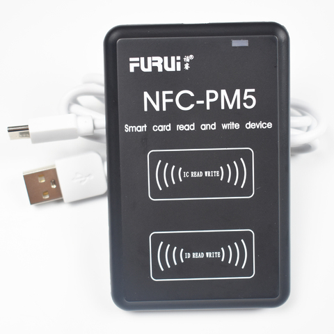 Nuevo PM5 RFID IC/ID copiadora duplicador 125KHz llavero NFC lector y escritor de 13,56 MHz encriptado programador USB UID copia Etiqueta de tarjeta ► Foto 1/6