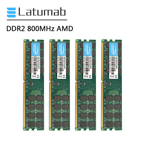 Latumab 4GB 8GB DDR2 800mhz PC2 6400 AMD conjunto de chips de Cpu placa base memoria Ram PC memoria RAM Módulo 1 uds/2 uds/4 Uds alta calidad ► Foto 1/6