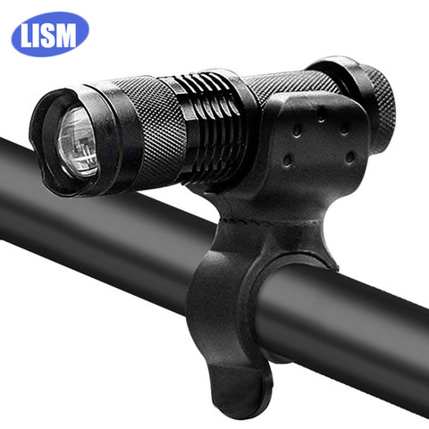 LISM 3 modos 7W impermeable Zoom de la bicicleta luz linterna para bicicleta Q5 Led luz delantera de ciclismo bicicleta luces lámpara antorcha con soporte ► Foto 1/6