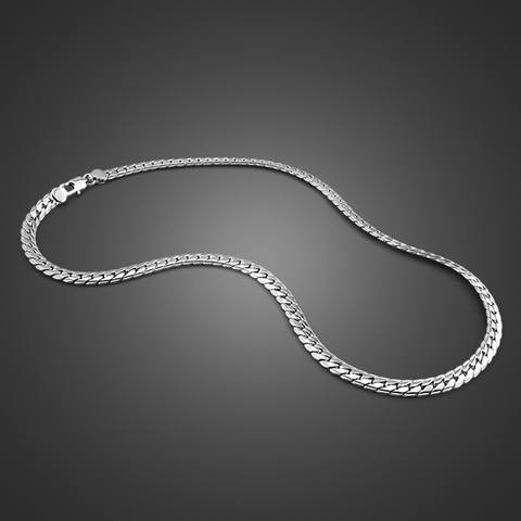 Collar con colgante de plata de ley 100% para hombre y niño, cadena de eslabones cubanos de 7mm y 56cm, regalo de joyería de plata 925 ► Foto 1/6