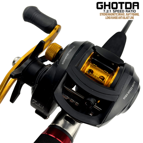 Carrete de pesca Baitcasting de alta velocidad, 7,2: 1, Ratio de engranaje 17 + 1BB, Sistema De Freno magnético de agua salada y dulce, ultraligero, GF2000, nuevo ► Foto 1/6