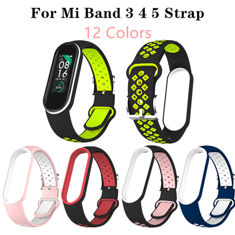 Correa deportiva para Xiaomi Mi Band 5, 4 y 3, repuesto de pulsera deportiva para xiaomi Mi Band 3 y 4 ► Foto 1/6