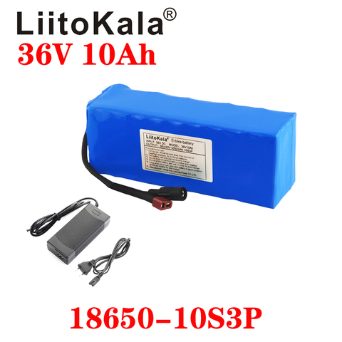 LiitoKala de batería de litio 36V 36V 36V 10AH batería de bicicleta eléctrica 36V 10ah 1000W batería de Scooter con 20A BMS 42V 2A cargador ► Foto 1/3