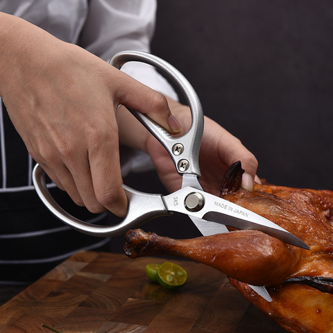 Tijeras multifuncionales para cocina, japonesas, acero inoxidable, pollo, hueso, tijeras de alimentos, aleación de aluminio ► Foto 1/6