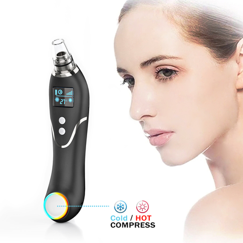 Blackhead removedor de frío caliente limpiador Facial profunda acné del poro grano tonto acné extractor de eliminación de succión al vacío de cara SPA cuidado de la piel ► Foto 1/6