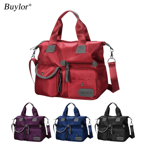 Buylor-Bolso de mano para mujer, bandolera de nailon impermeable, multifuncional, de gran capacidad, para viaje ► Foto 1/6