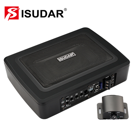 ISUDAR-Amplificador de Subwoofer SU6901 para coche, dispositivo con potencia integrada, nivel alto e inferior, Hifi, Audio de coche, asiento de graves, Delgado, 150W, 6x9 pulgadas ► Foto 1/6